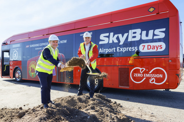 Kinetic and Melbourne Airport break ground on Australia's first electric double-decker bus depot