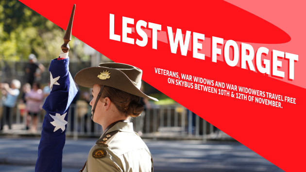 SkyBus offers free travel for veterans, war widows and war widowers for Remembrance Day